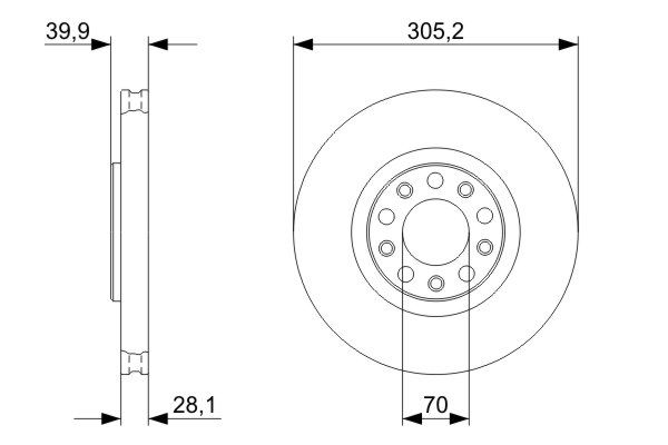 Brake Disc - 0 986 479 293 BOSCH