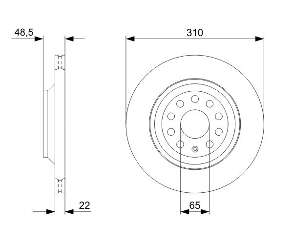 Brake Disc - 0 986 479 303 BOSCH