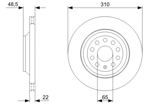Brake Disc - 0 986 479 303 BOSCH