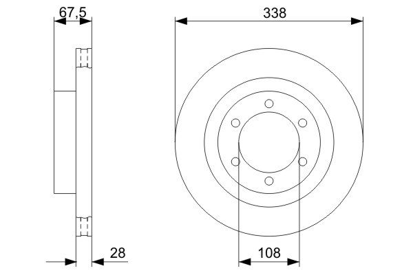 Brake Disc - 0 986 479 304 BOSCH