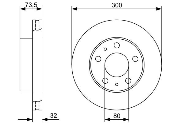 Brake Disc - 0 986 479 315 BOSCH