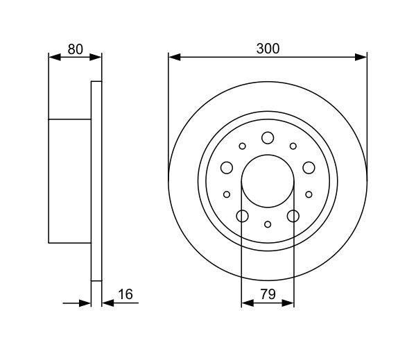 Bremsscheibe - 0 986 479 317 BOSCH