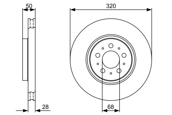Brake Disc - 0 986 479 321 BOSCH