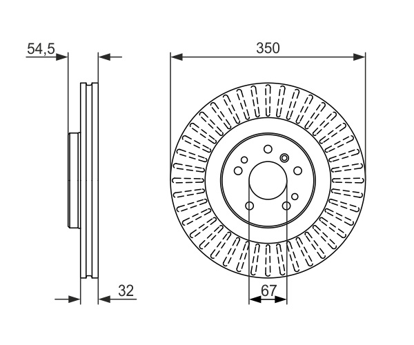 Brake Disc - 0 986 479 329 BOSCH