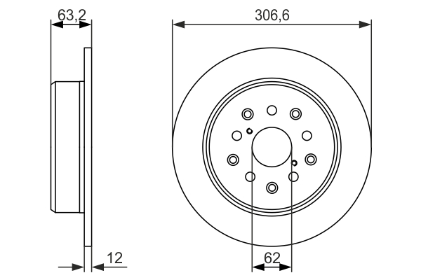 Brake Disc - 0 986 479 339 BOSCH