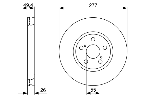 Brake Disc - 0 986 479 340 BOSCH
