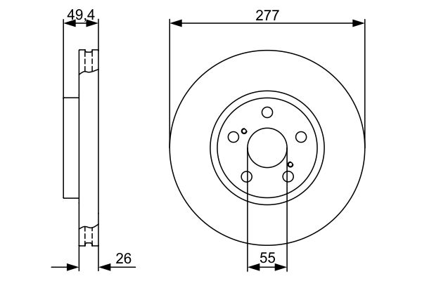 Brake Disc - 0 986 479 340 BOSCH