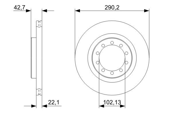Brake Disc - 0 986 479 343 BOSCH