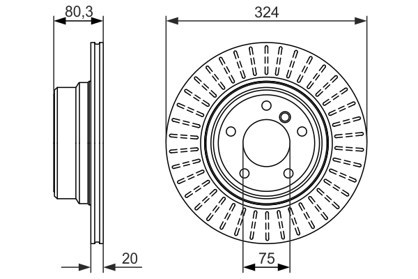 Brake Disc - 0 986 479 350 BOSCH