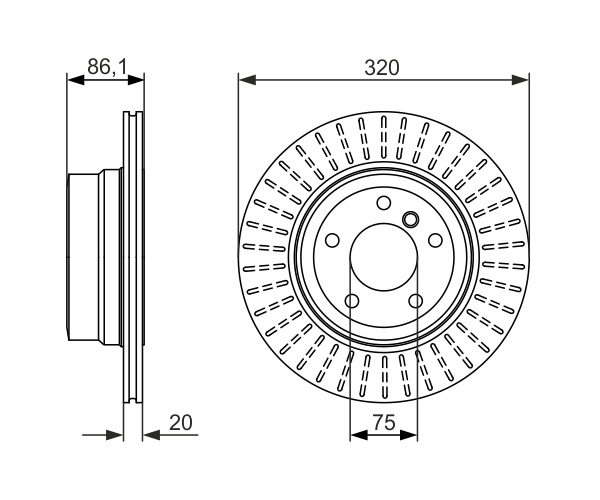 Brake Disc - 0 986 479 351 BOSCH
