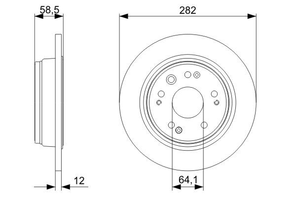 Brake Disc - 0 986 479 361 BOSCH
