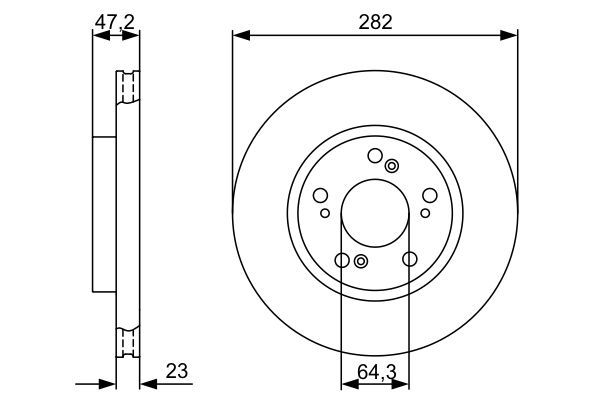 Brake Disc - 0 986 479 365 BOSCH