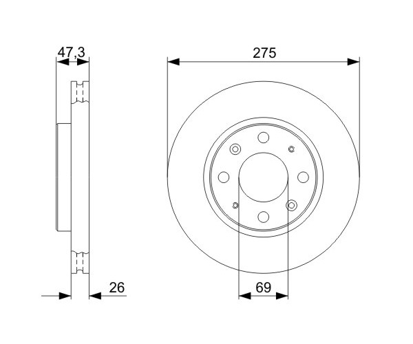 Brake Disc - 0 986 479 369 BOSCH