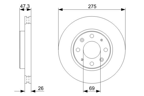 Brake Disc - 0 986 479 369 BOSCH