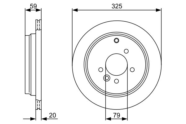 Brake Disc - 0 986 479 375 BOSCH
