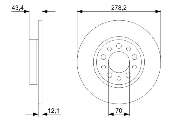 Brake Disc - 0 986 479 378 BOSCH