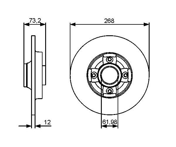 Brake Disc - 0 986 479 383 BOSCH