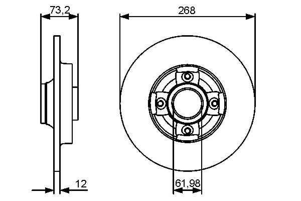 Brake Disc - 0 986 479 383 BOSCH