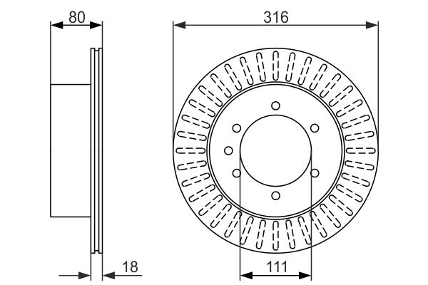 Brake Disc - 0 986 479 385 BOSCH