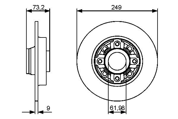Brake Disc - 0 986 479 388 BOSCH