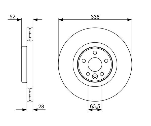 Brake Disc - 0 986 479 395 BOSCH
