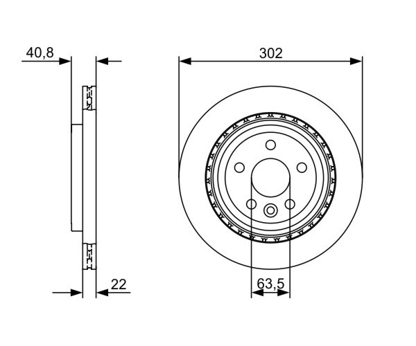 Brake Disc - 0 986 479 398 BOSCH