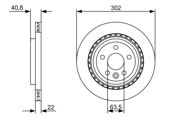 Brake Disc - 0 986 479 398 BOSCH