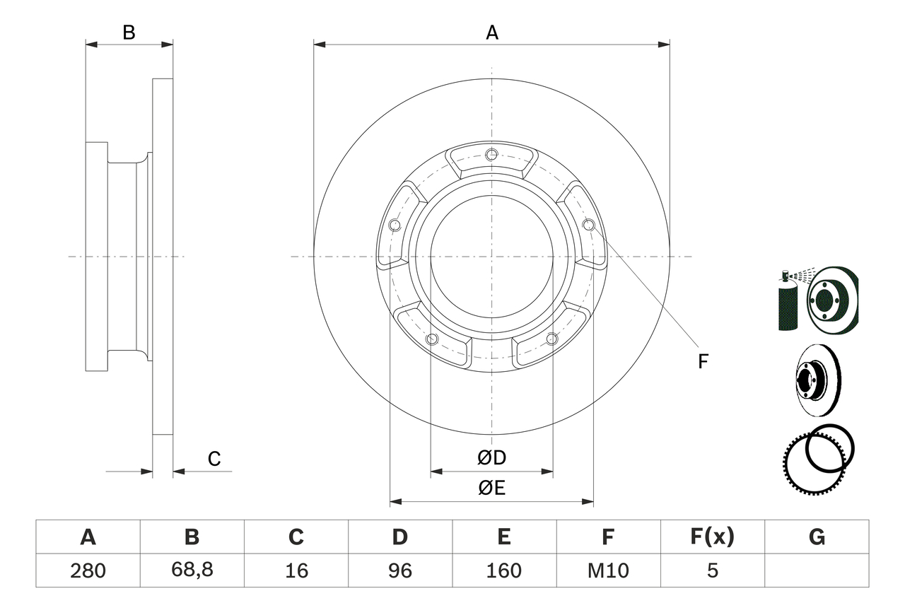 Brake Disc - 0 986 479 401 BOSCH