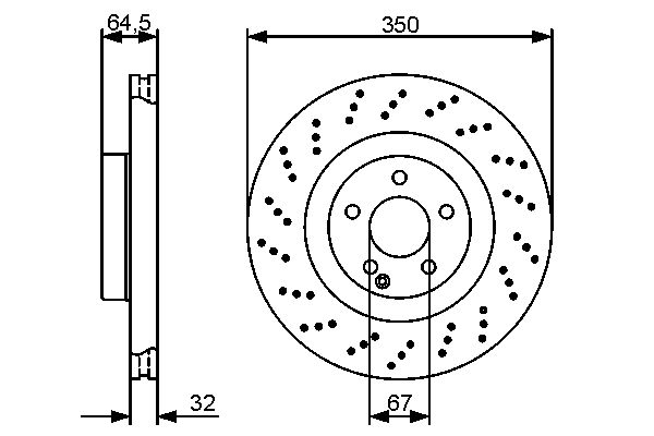 Brake Disc - 0 986 479 412 BOSCH