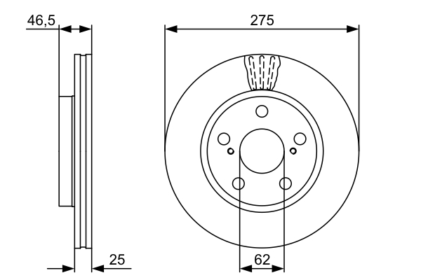 Brake Disc - 0 986 479 428 BOSCH