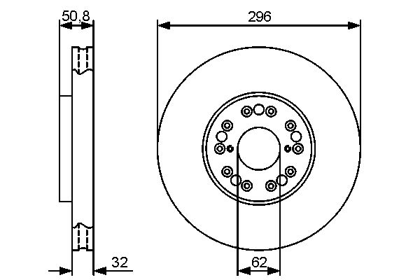Brake Disc - 0 986 479 429 BOSCH
