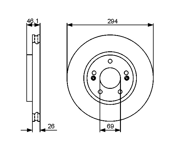 Brake Disc - 0 986 479 434 BOSCH