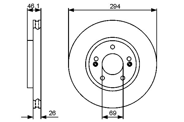 Brake Disc - 0 986 479 434 BOSCH