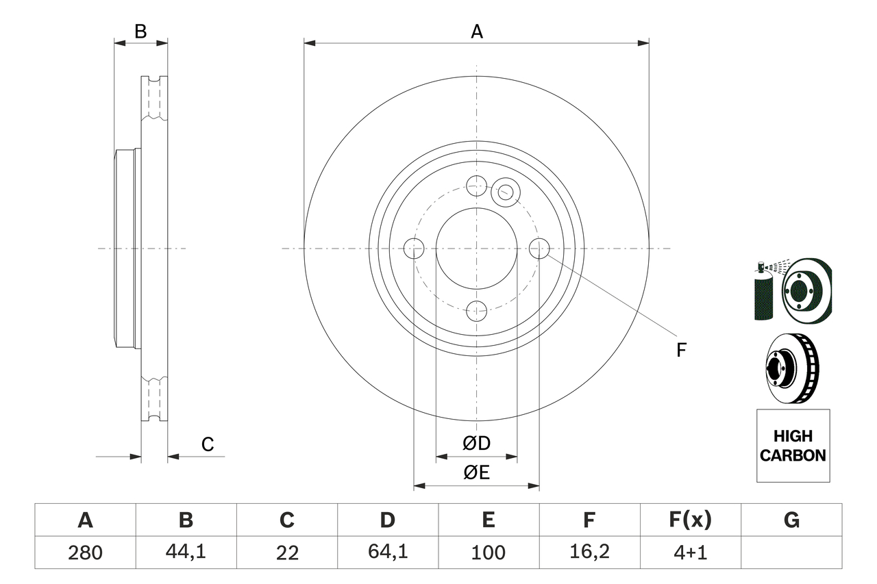 Brake Disc - 0 986 479 437 BOSCH