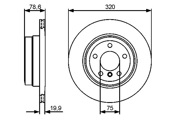 Brake Disc - 0 986 479 442 BOSCH