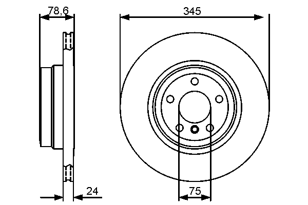 Brake Disc - 0 986 479 443 BOSCH