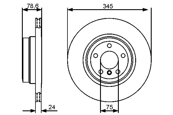 Brake Disc - 0 986 479 443 BOSCH
