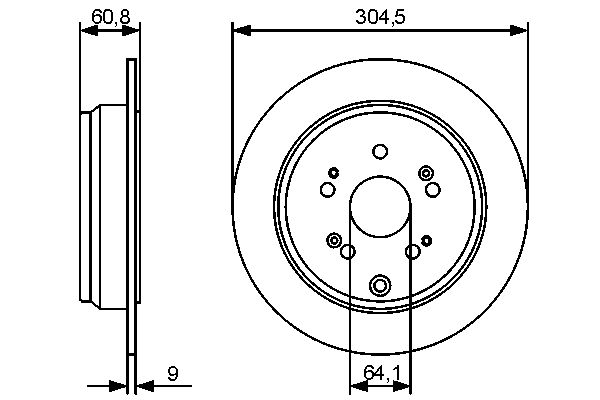 Brake Disc - 0 986 479 449 BOSCH