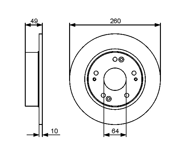 Brake Disc - 0 986 479 450 BOSCH