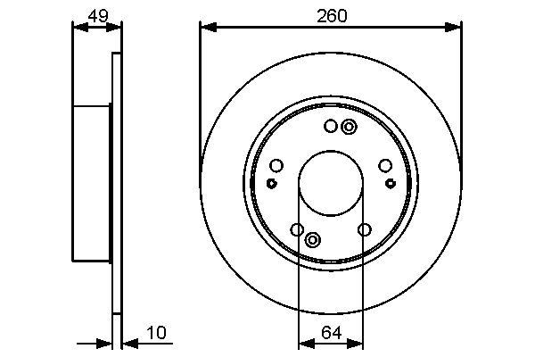 Brake Disc - 0 986 479 450 BOSCH