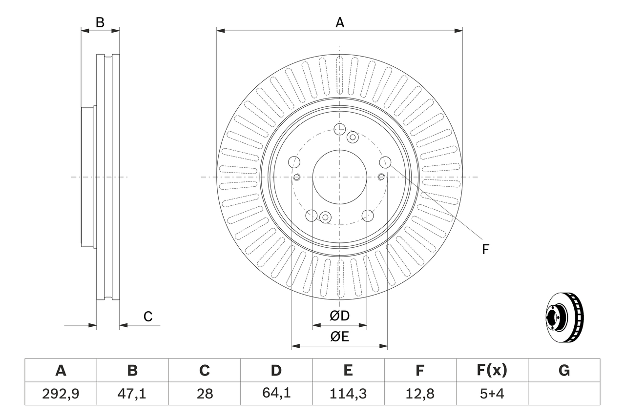Brake Disc - 0 986 479 456 BOSCH