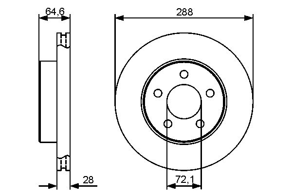 Brake Disc - 0 986 479 461 BOSCH