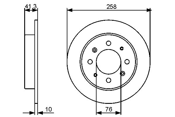 Brake Disc - 0 986 479 462 BOSCH