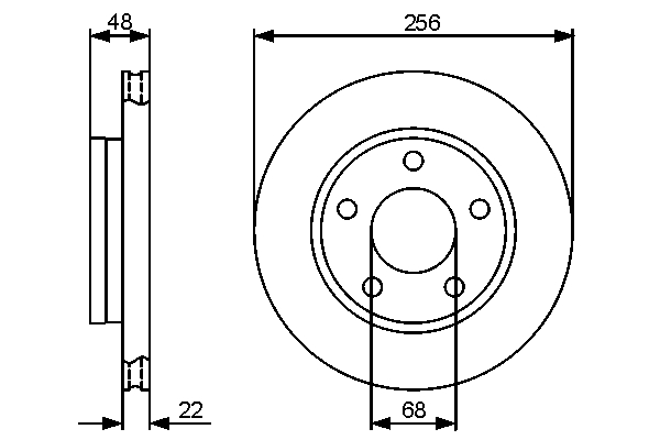 Bremsscheibe - 0 986 479 463 BOSCH