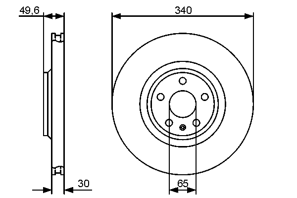Brake Disc - 0 986 479 464 BOSCH
