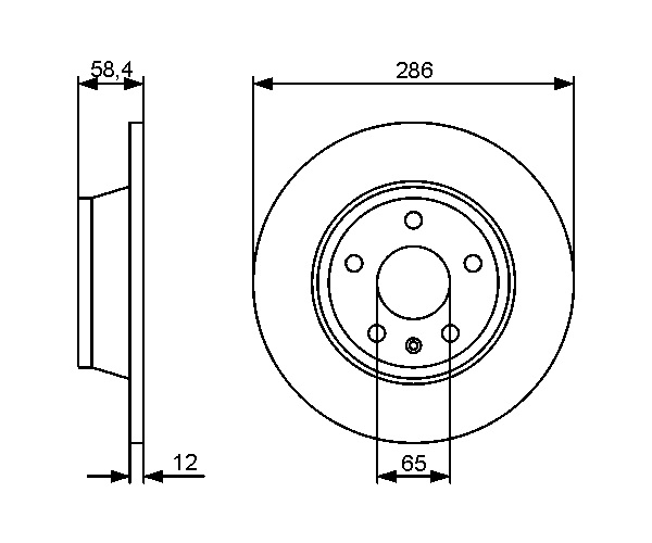 Brake Disc - 0 986 479 465 BOSCH