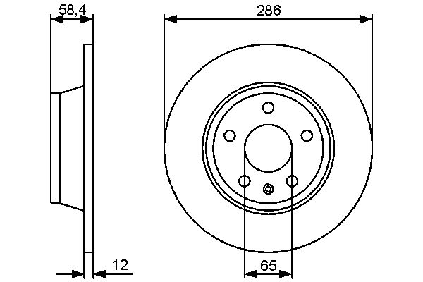 Brake Disc - 0 986 479 465 BOSCH