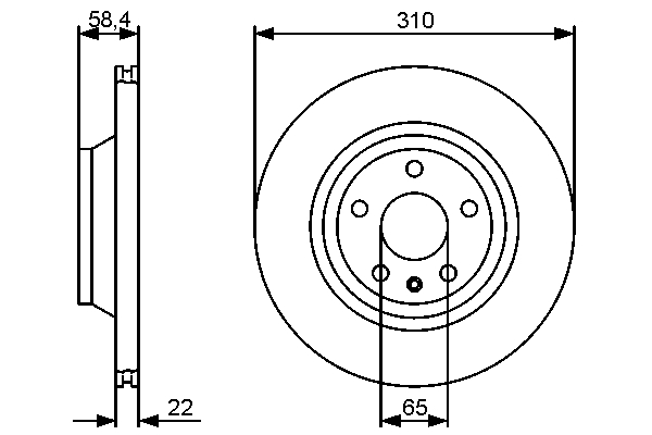 Brake Disc - 0 986 479 466 BOSCH