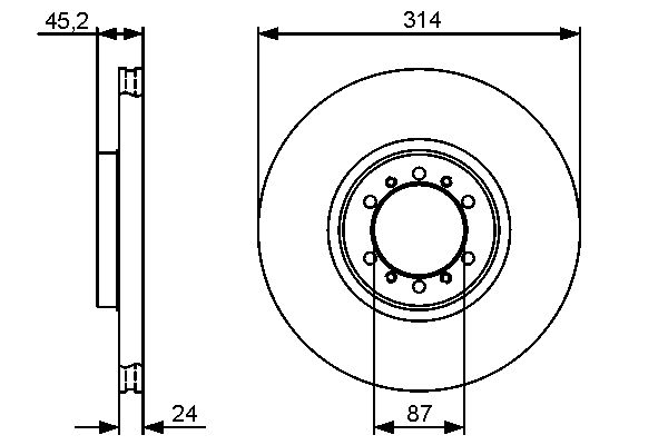 Brake Disc - 0 986 479 469 BOSCH