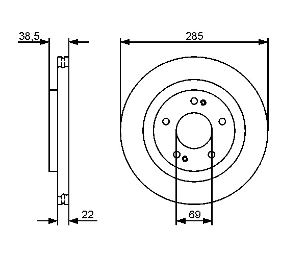 Brake Disc - 0 986 479 470 BOSCH